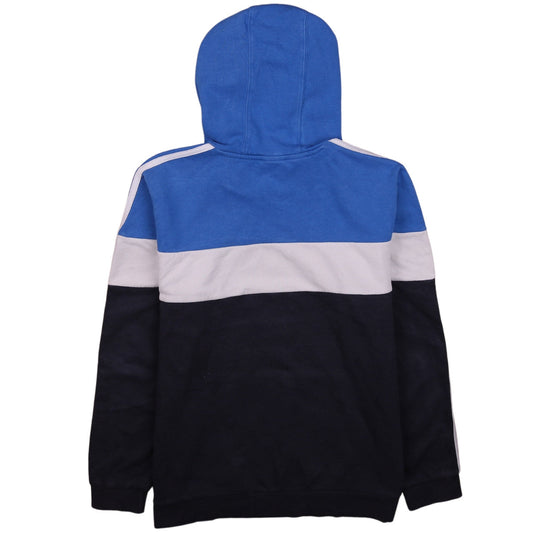 adidas Boys Blue Colourblock Pullover Hoodie 15-16 Years