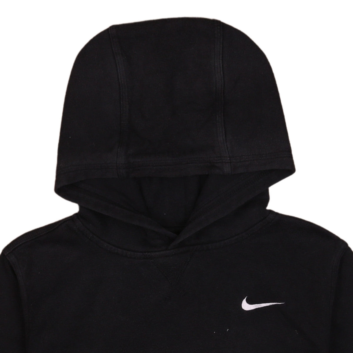 Brand and care label for Nike boys’ black pullover fleece hoodie xl 13-15 years hooded sweatshirt