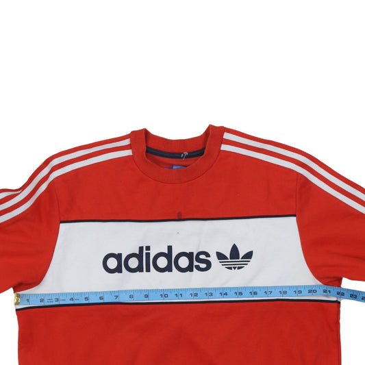 Mens UK Size L adidas Red Pullover Sweatshirt