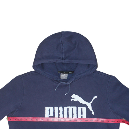 Womens UK Size S PUMA Blue Pullover Hoodie