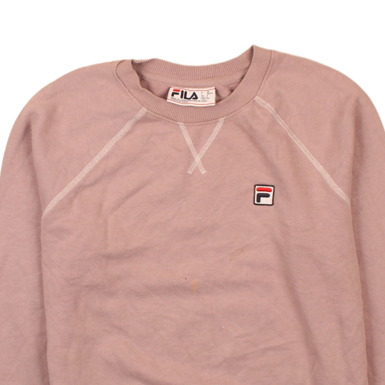 Womens UK Size S FILA Pink Pullover Sweatshirt