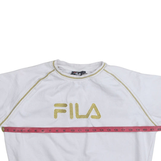 Womens UK Size L FILA White Pullover Sweatshirt