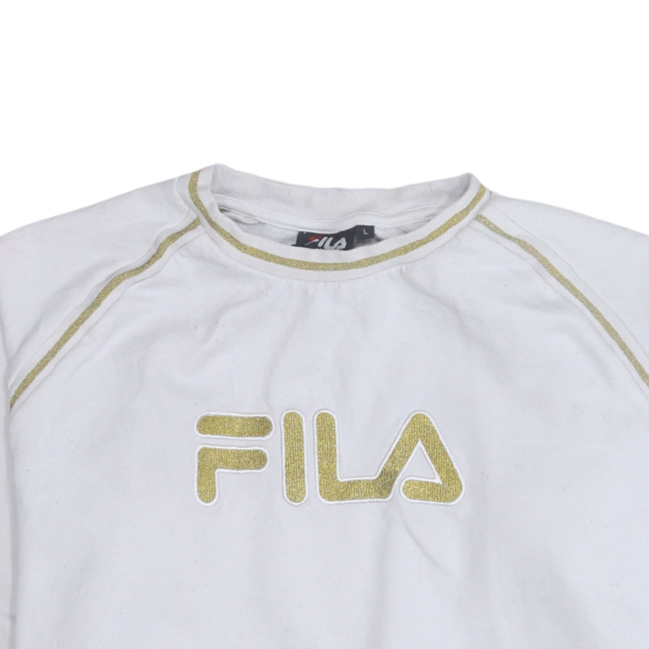 Womens UK Size L FILA White Pullover Sweatshirt