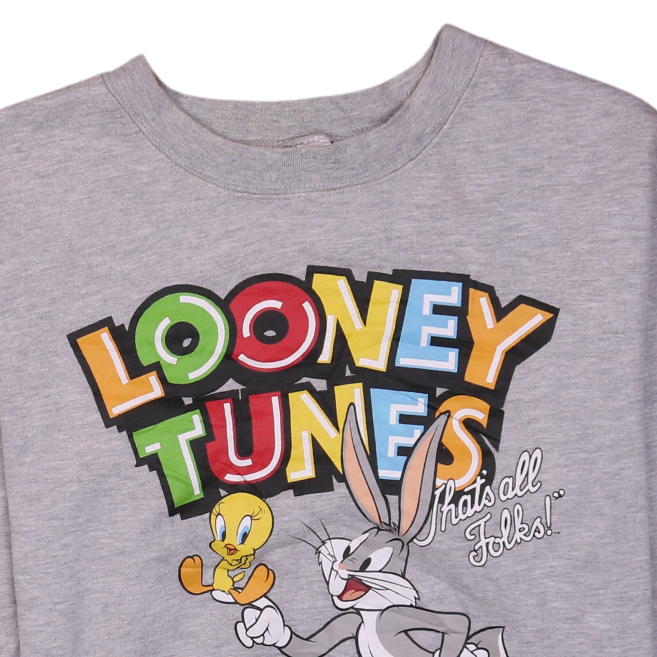 Womens UK Size XS Looney Tunes Grey Pullover Sweatshirt
