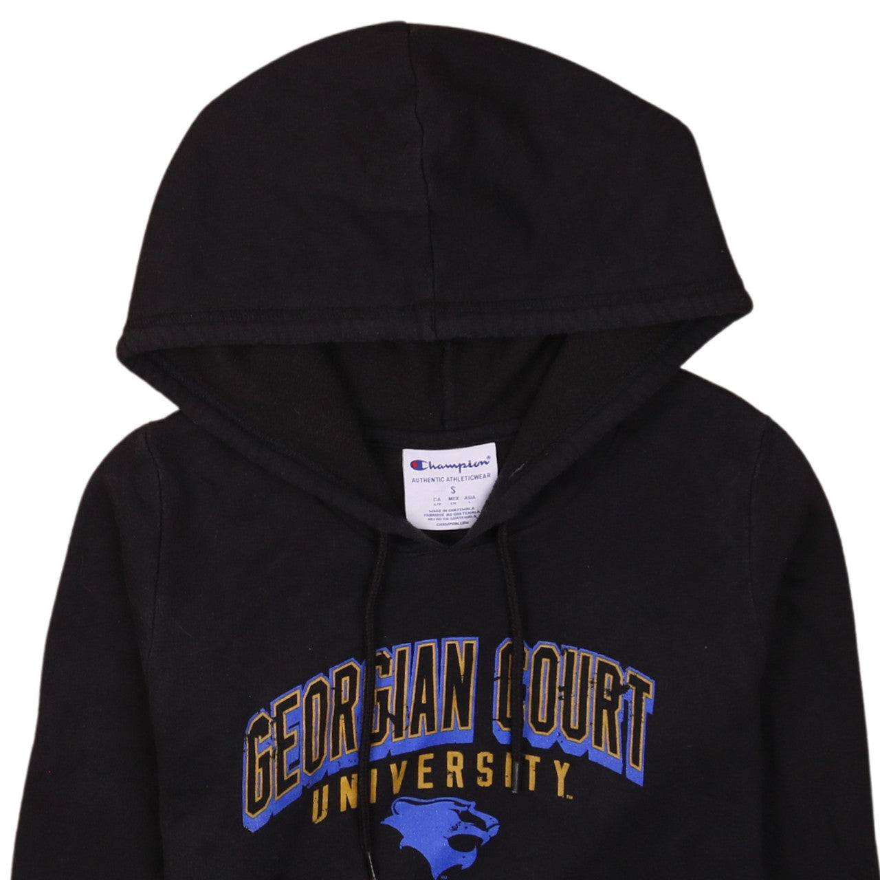 Mens UK Size S Champion Black Pullover Hoodie
