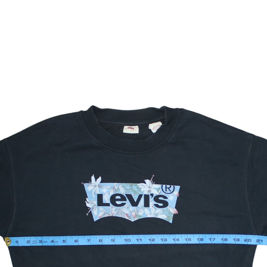 Mens UK Size S Levi's Black Pullover Sweatshirt