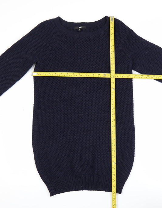 Womens UK Size XS Uniqlo Blue Pullover Jumper
