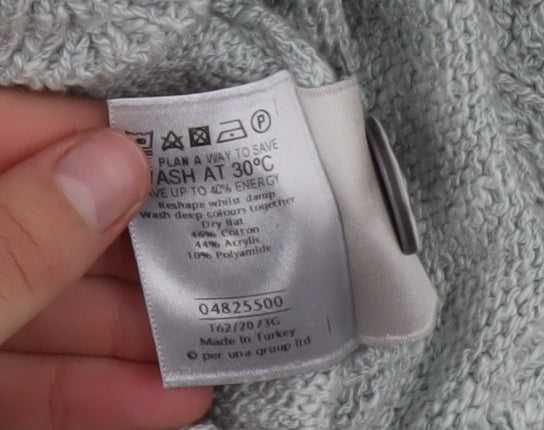 Womens UK Size 16 Marks and Spencer Grey Henley Jumper