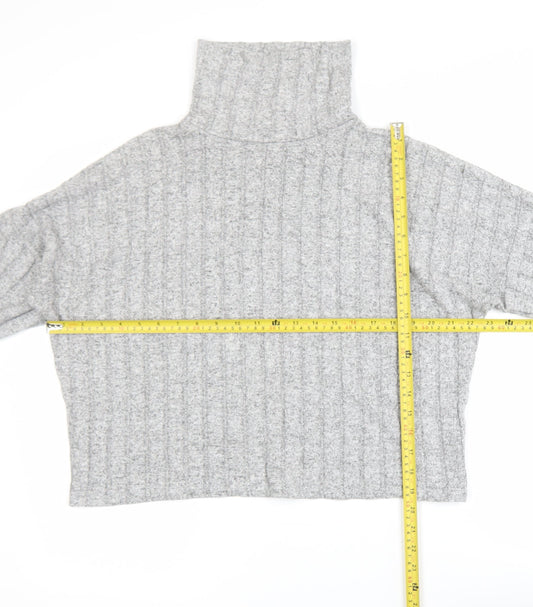 Womens UK Size L New Look Grey Basic Blouse