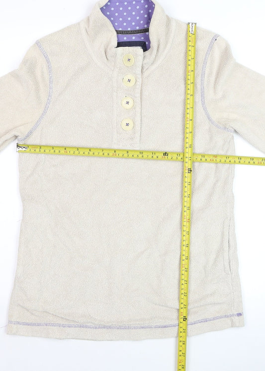 Womens UK Size 8 Boden Beige Henley Jumper