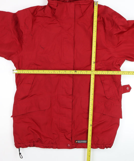 Mens UK Size XL Misty Mountain Red Parka Coat