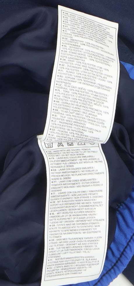 Additional view of Nike boys’ blue full zip track jacket, size 10-12, years polyester sportswear