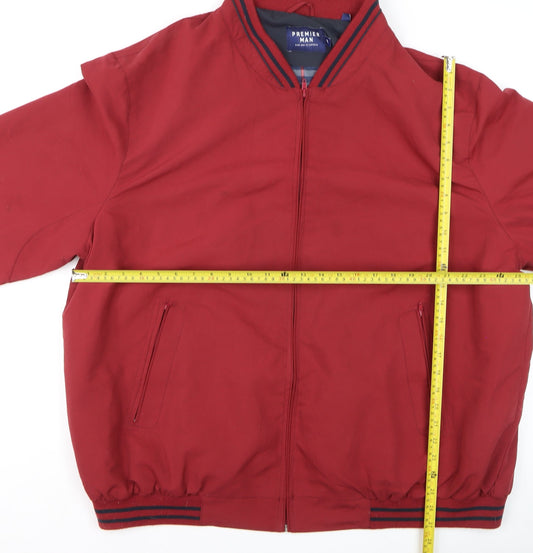 Mens UK Size 1XL Premier Man Red Casual Walking Jacket