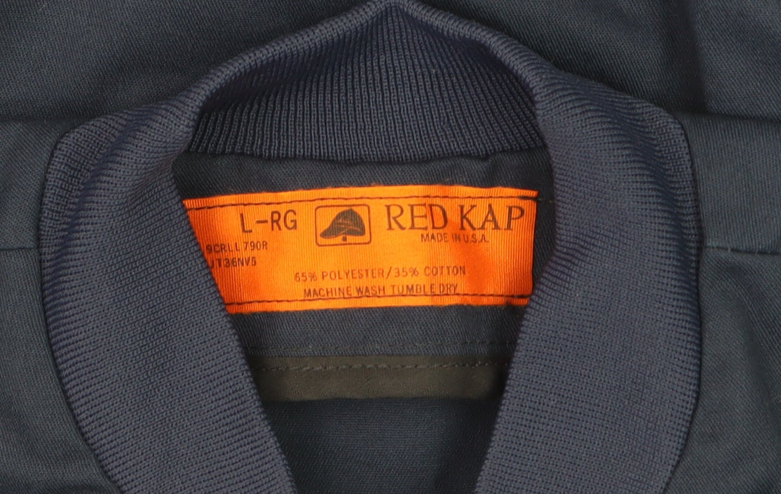 Mens UK Size L Red Kap Blue Bomber Jacket