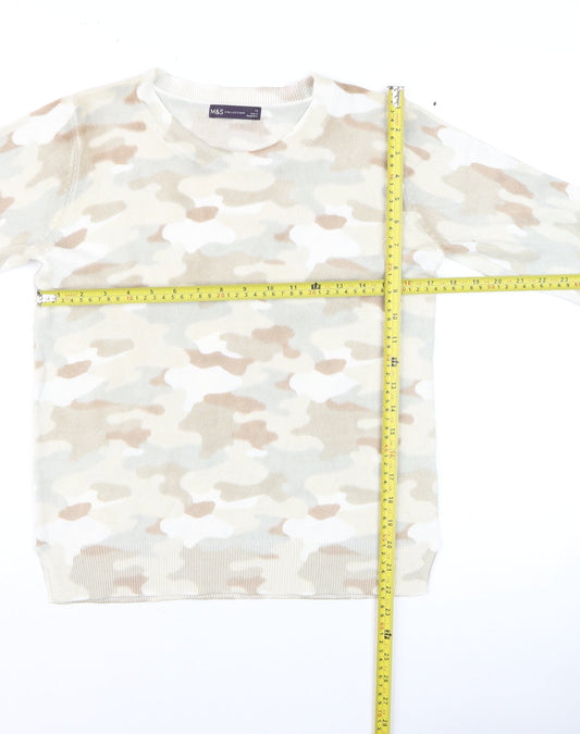 Womens UK Size 12 Marks and Spencer Beige Pullover Jumper