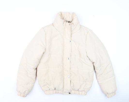 Womens UK Size 10 Boohoo Beige Puffer Jacket