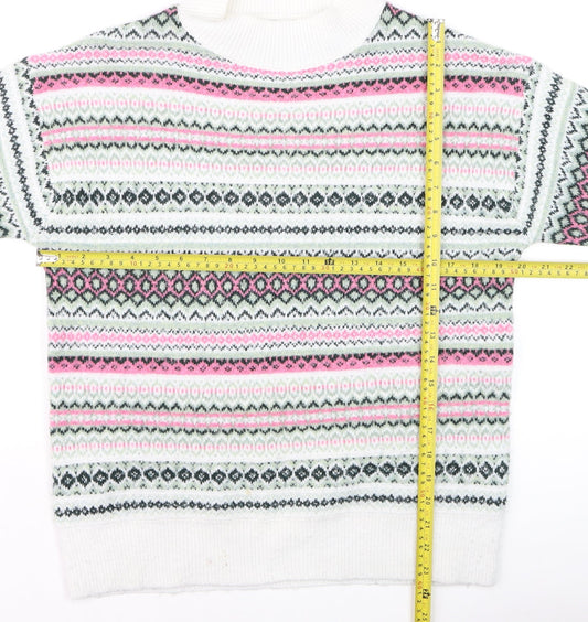 Womens UK Size S Isle Multicoloured Pullover Jumper