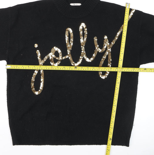Womens UK Size 14 TU Black Pullover Jumper