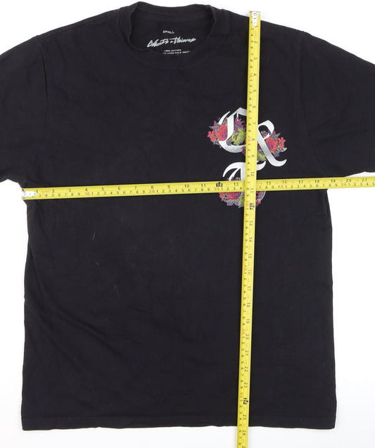 Mens UK Size S Cheats & Thieves Black T-Shirt
