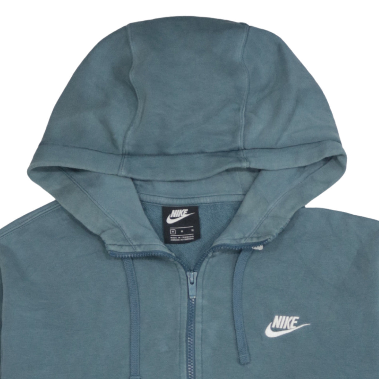 Mens UK Size M Nike Blue Full Zip Hoodie