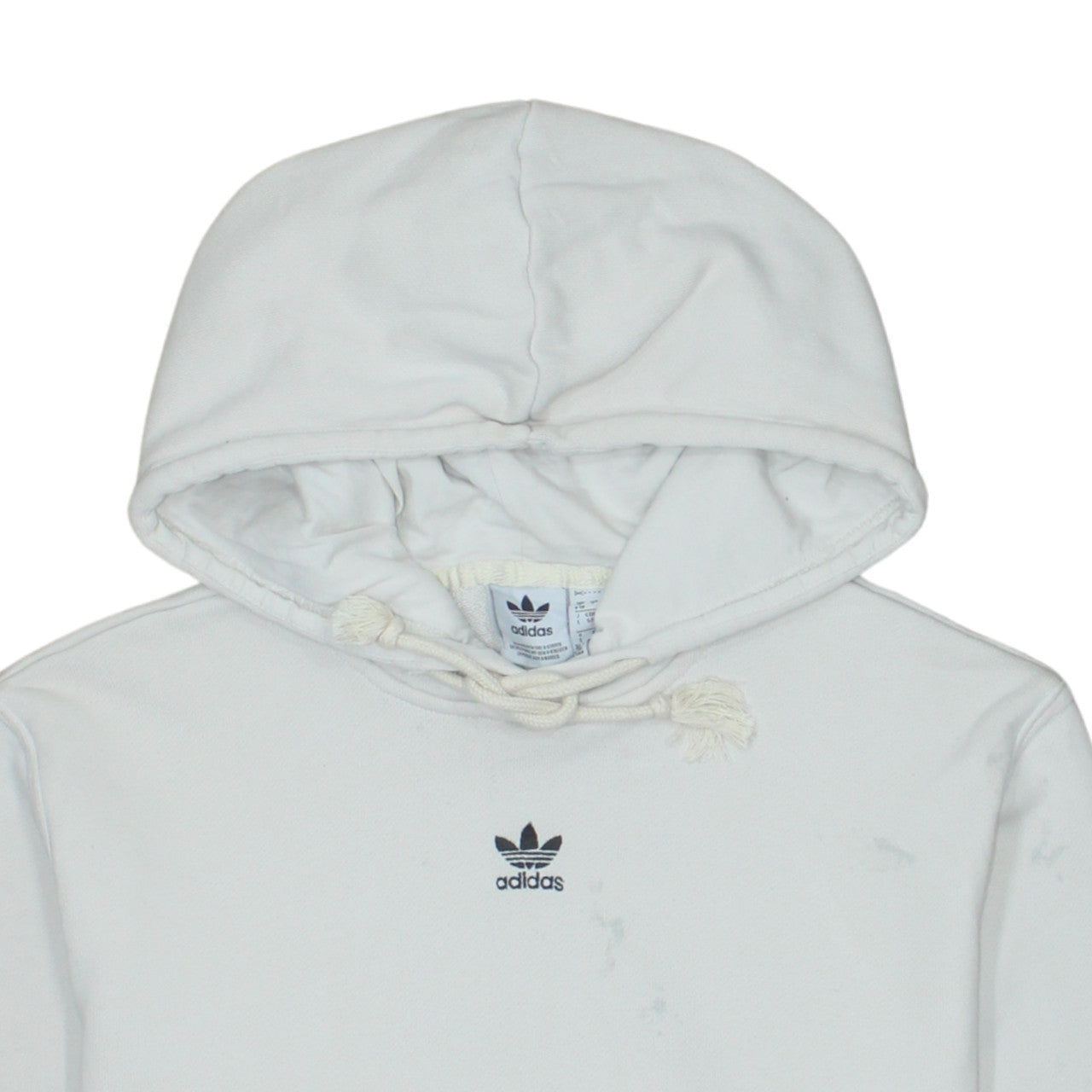 Womens UK Size 8-10 adidas White Pullover Hoodie
