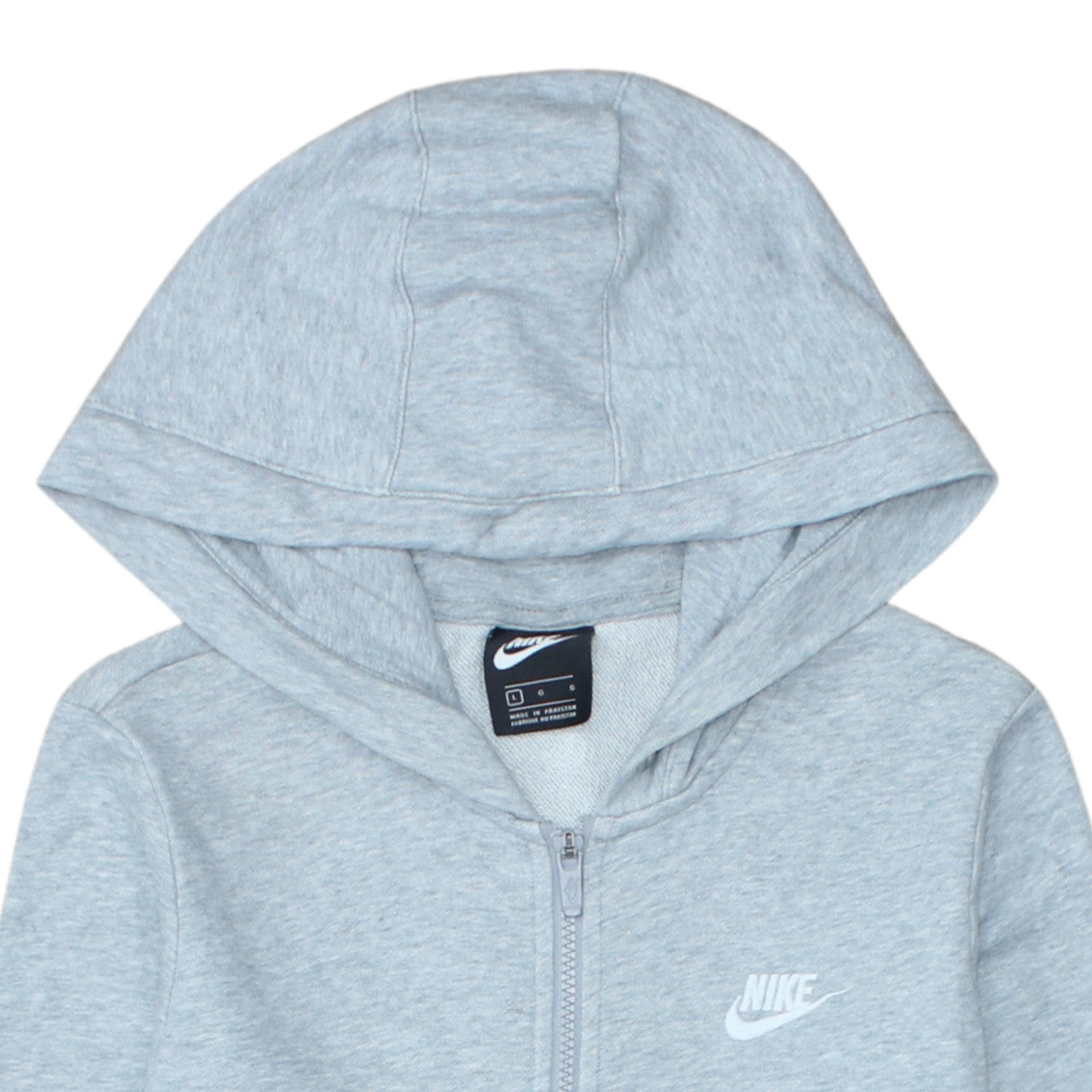 Womens UK Size L Nike Grey Full Zip Hoodie