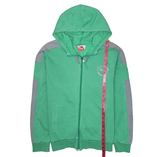 Mens UK Size M PUMA Green Full Zip Hoodie