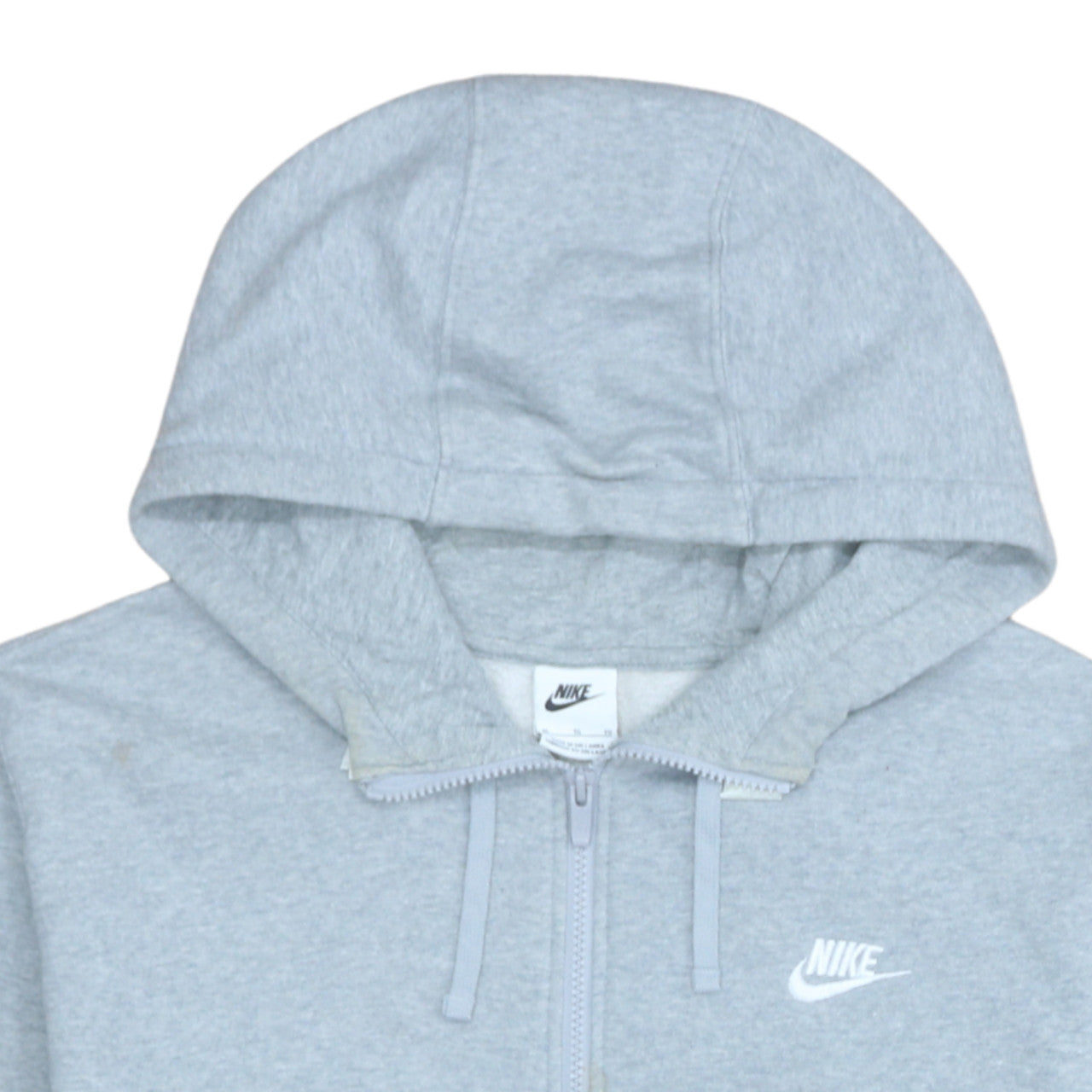Womens UK Size XL Nike Grey Full Zip Hoodie