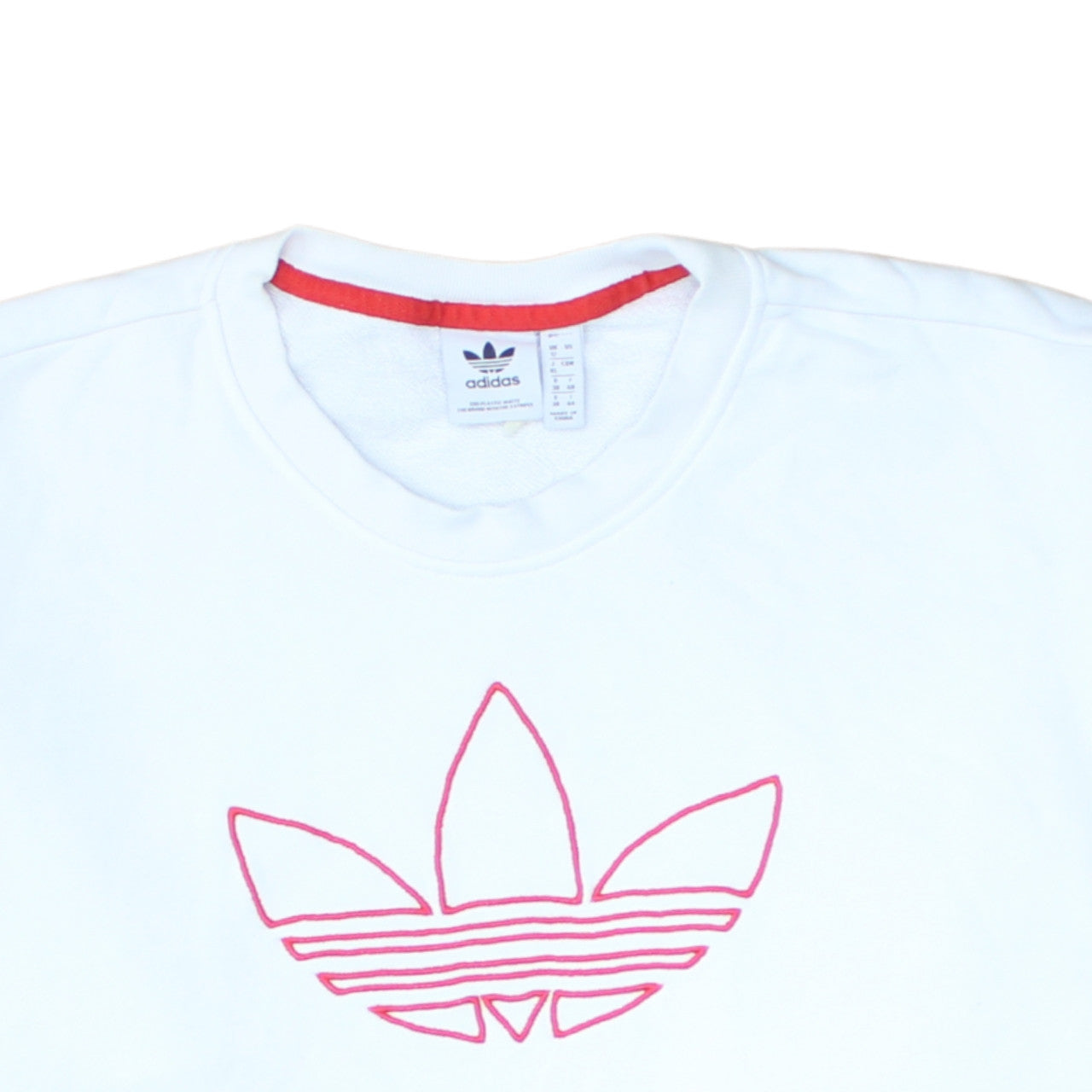 Womens UK Size 12 adidas White Pullover Sweatshirt