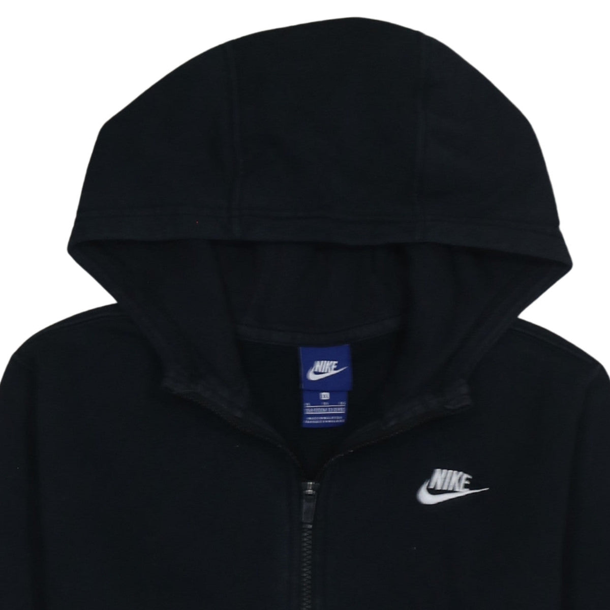 Additional view of Nike boys’ black colourblock full zip hoodie xl 13-15 years cotton blend