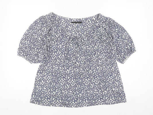 Womens UK Size 10 Dorothy Perkins Blue Basic Blouse