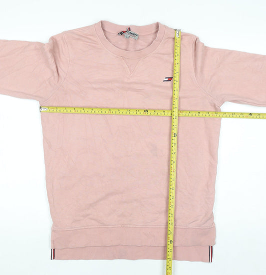 Womens UK Size L Tommy Hilfiger Pink Pullover Sweatshirt