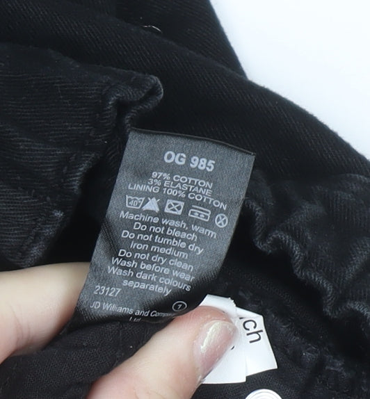 Womens UK Size 12 Anthology Regular Fit Casual Workwear Black Trousers