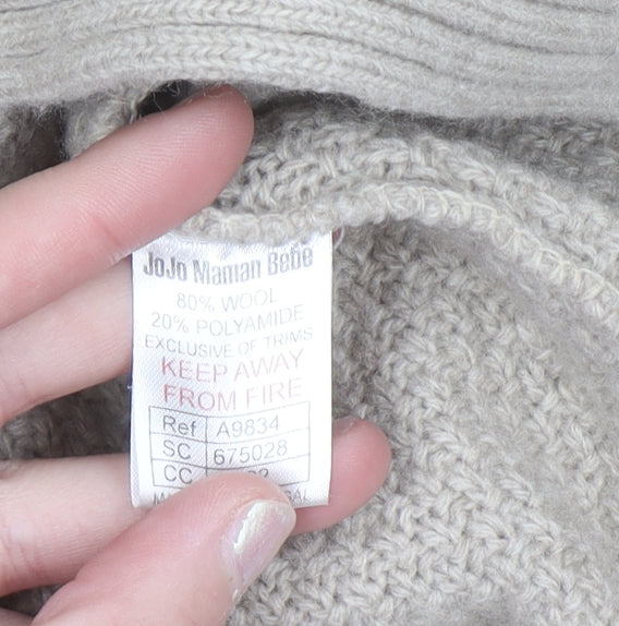Womens UK Size S JoJo Maman Bébé Beige Cardigan Jumper