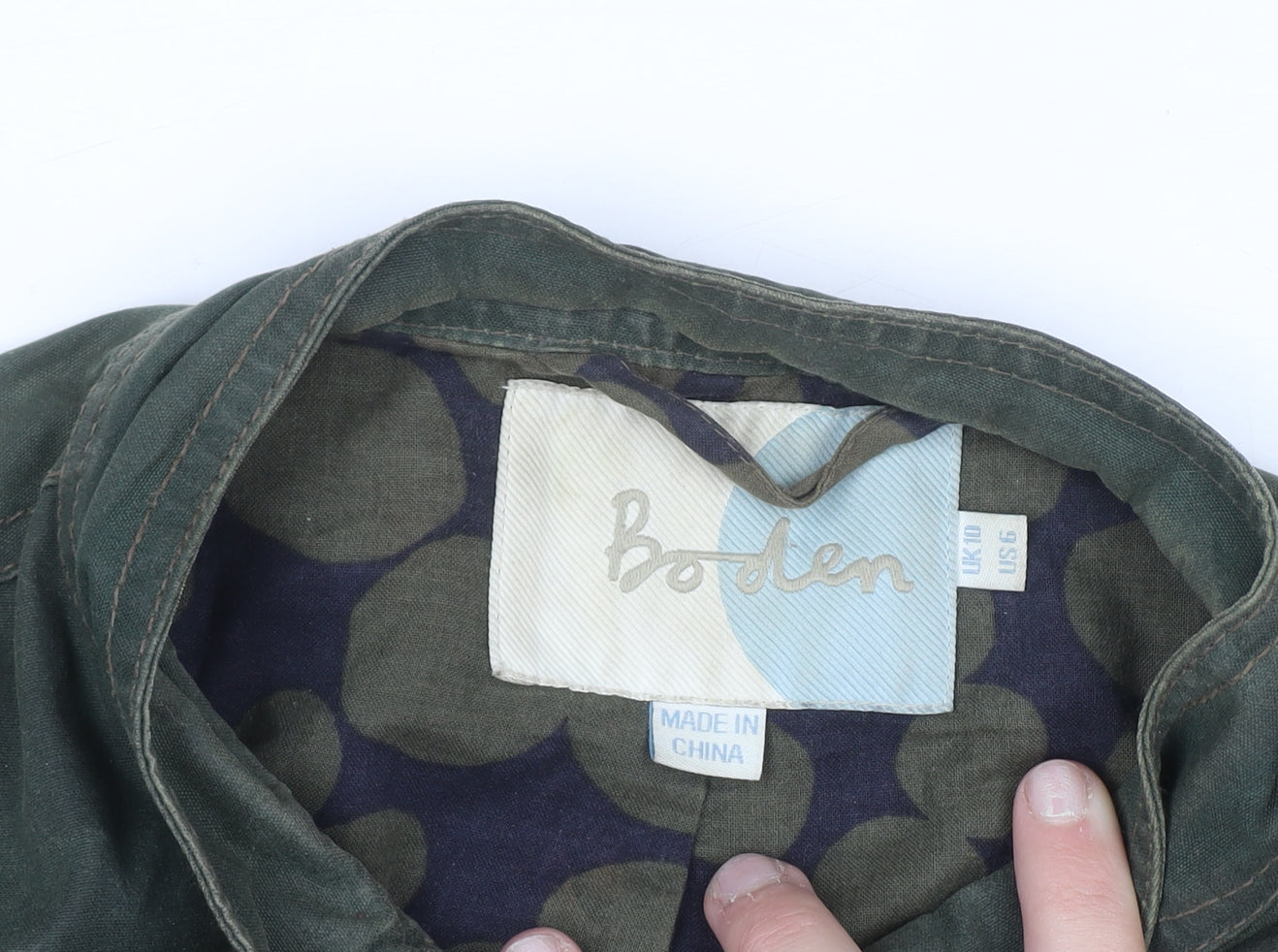 Womens UK Size 10 Boden Green Utility Jacket