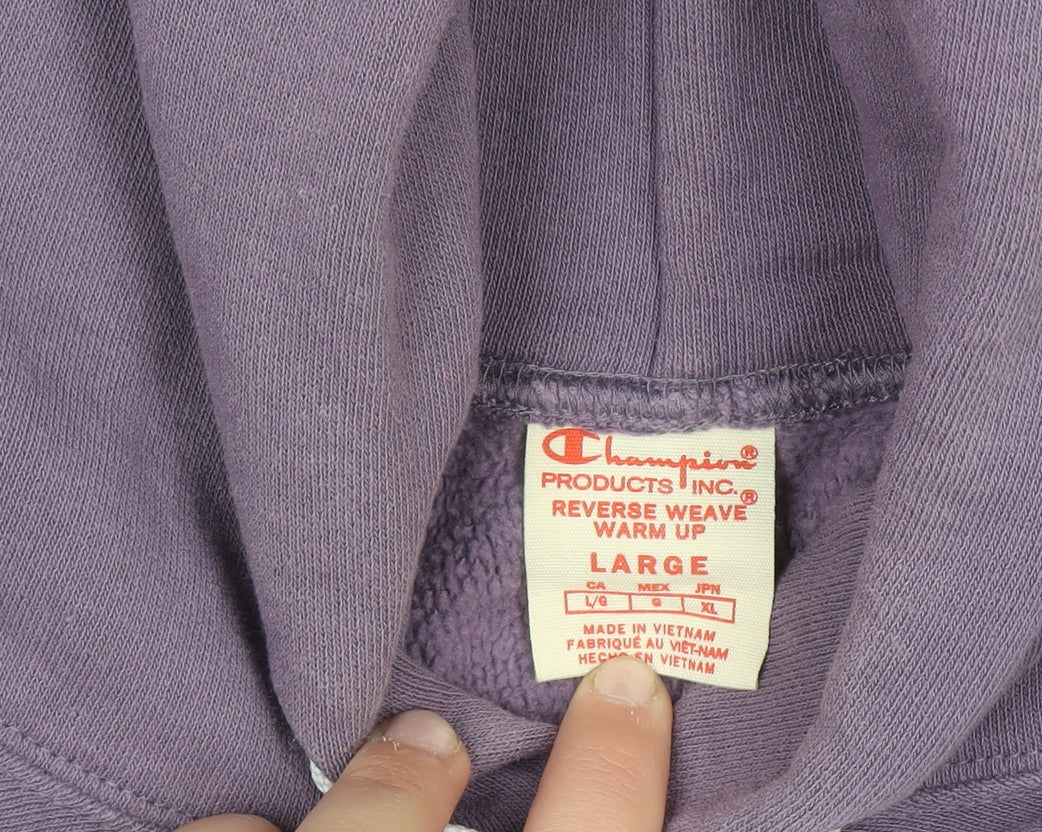Womens UK Size L Champion Purple Pullover Hoodie