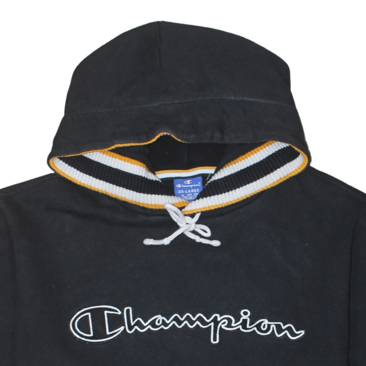Mens UK Size 2XL Champion Black Pullover Hoodie