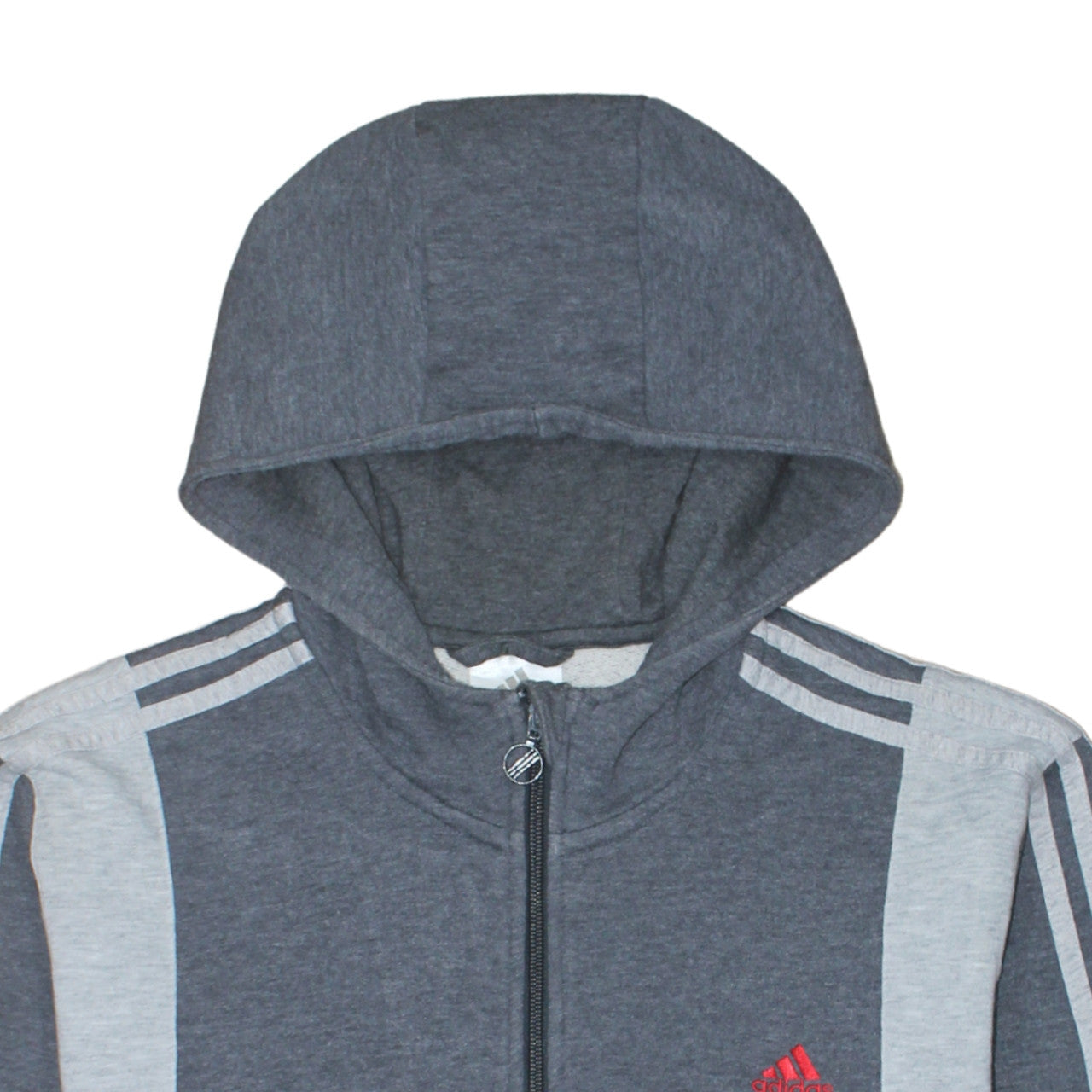 Mens UK Size L adidas Grey Full Zip Hoodie