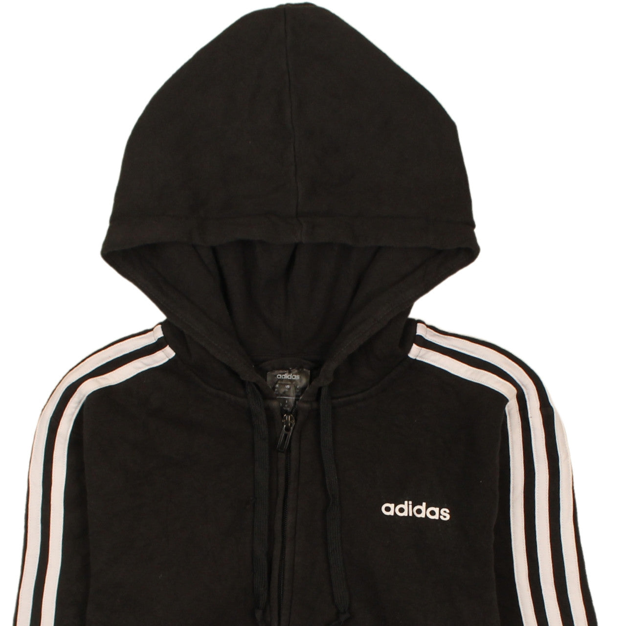 Mens UK Size M adidas Black Full Zip Hoodie