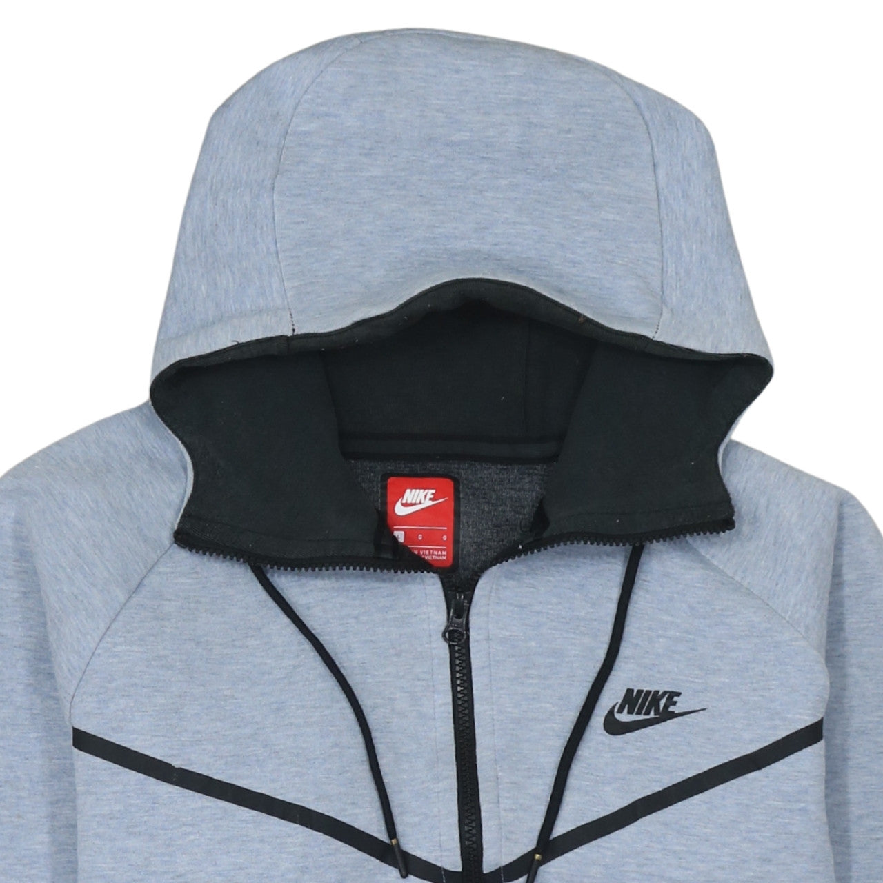 Mens UK Size L Nike Grey Full Zip Hoodie