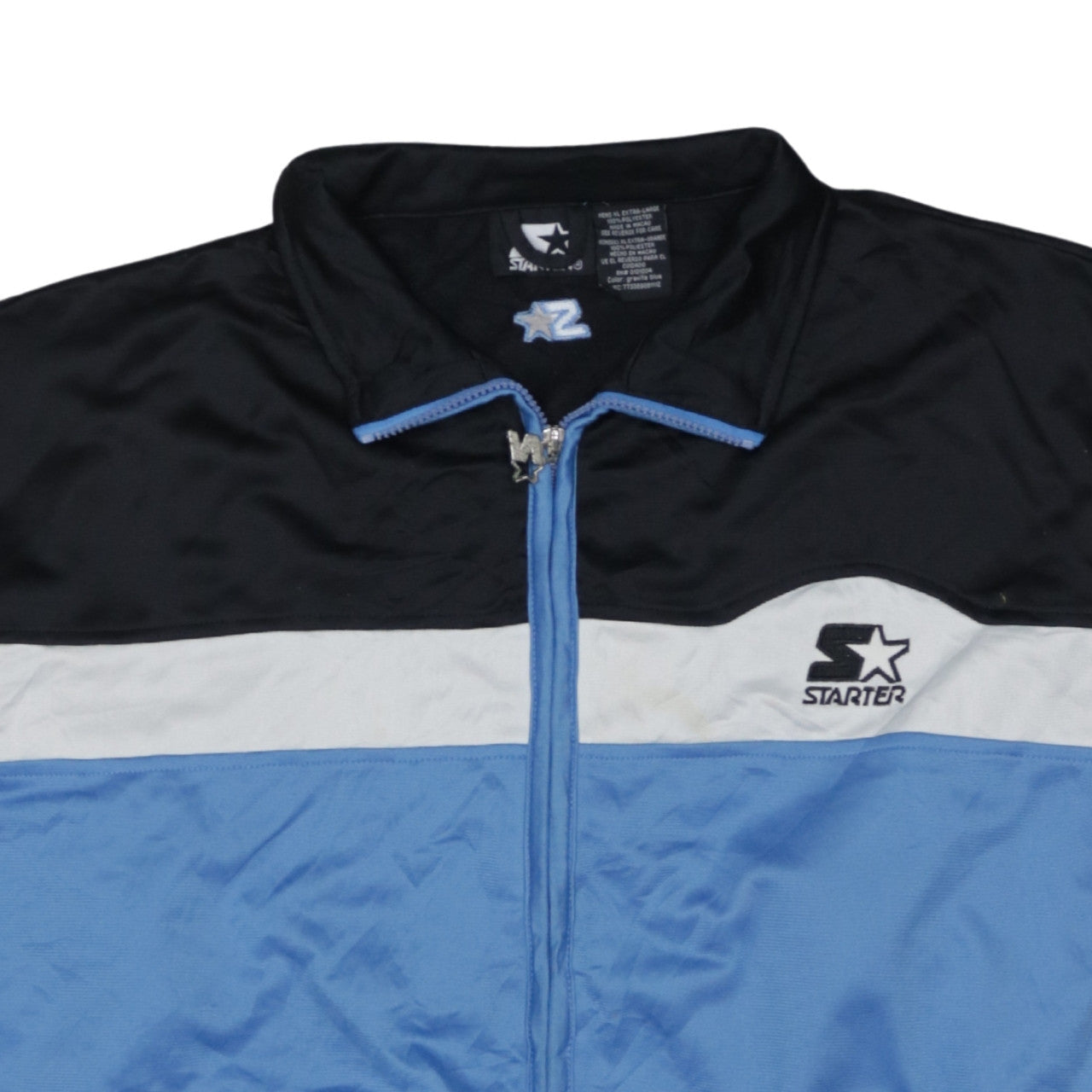 Mens UK Size XL Starter Blue Full Zip Sweatshirt