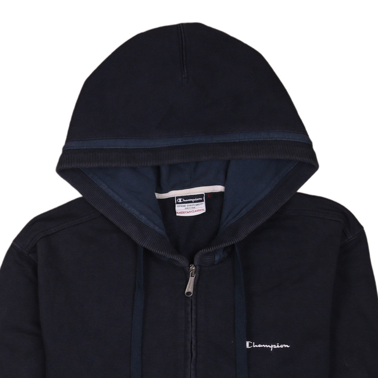 Mens UK Size L Champion Blue Full Zip Hoodie