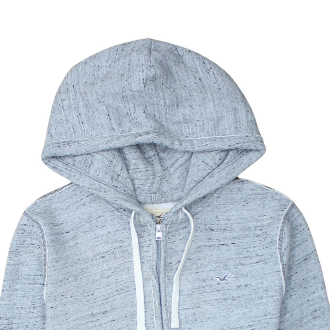 Mens UK Size XL Hollister Grey Full Zip Hoodie