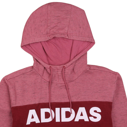 Womens UK Size L adidas Pink Pullover Hoodie