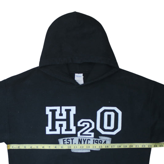 Mens UK Size L Gildan Black Pullover Hoodie