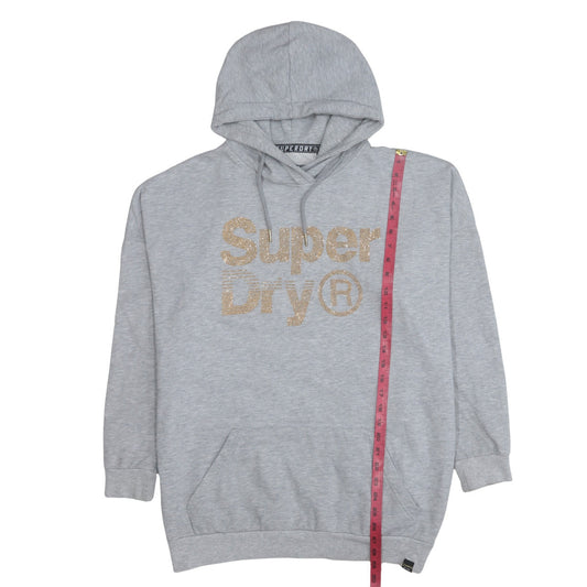 Womens UK Size 12 Superdry Grey Pullover Hoodie