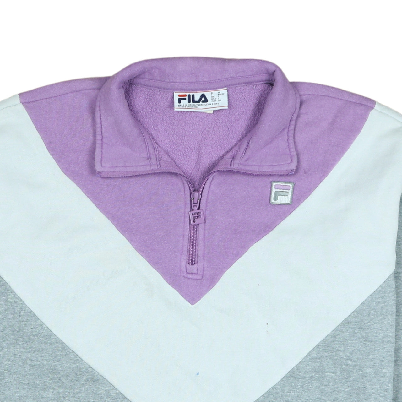 Womens UK Size S FILA Grey Pullover Sweatshirt
