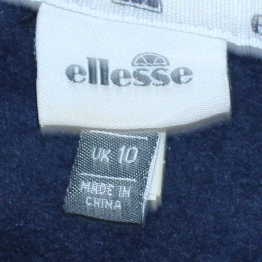 Womens UK Size 10 ellesse Blue Full Zip Hoodie