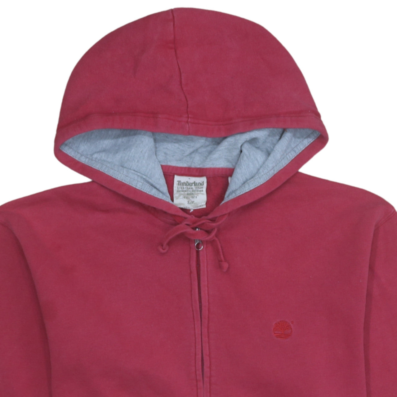 Mens UK Size S Timberland Red Full Zip Hoodie