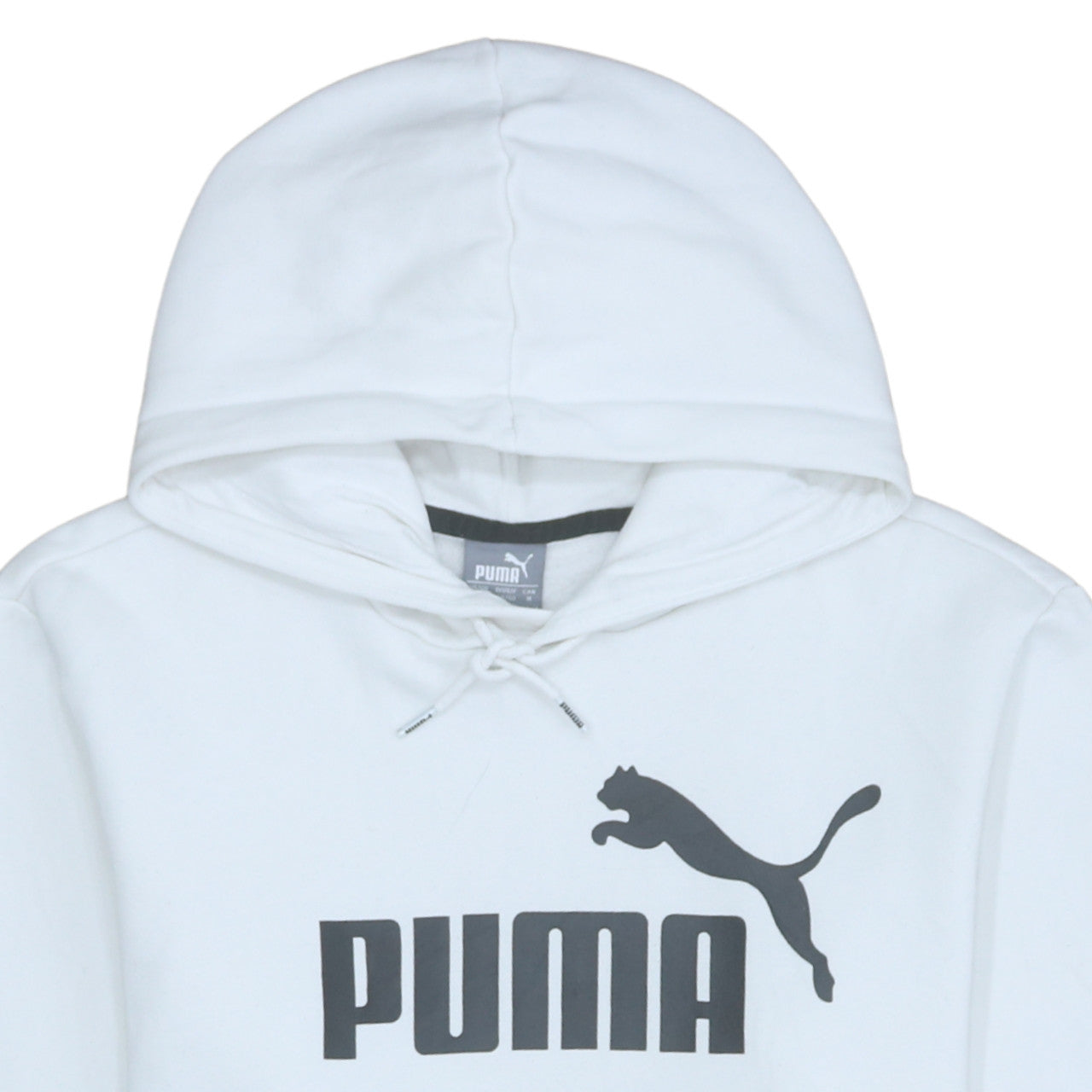 Mens UK Size M PUMA White Pullover Hoodie